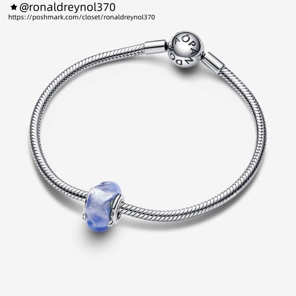 Pandora Wavy Blue Murano Glass Charm - Picture 2 of 6